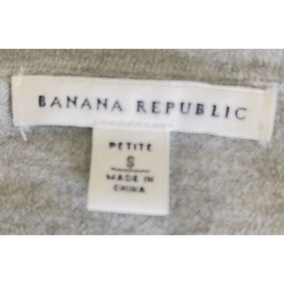 Banana Republic PS Gray Heather Square Neck Silk Cashmere Mix Short Sleeve Dress - Picture 6 of 6